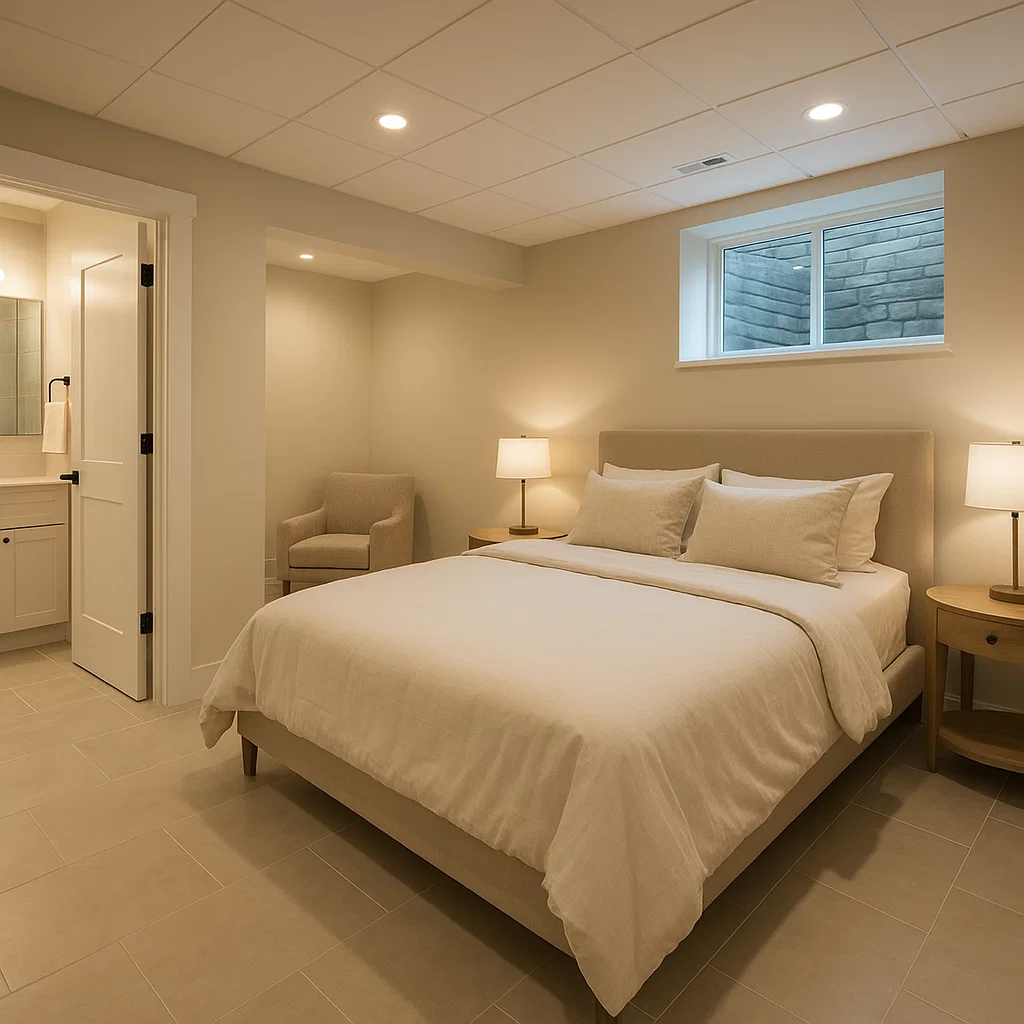 Basement guest suite with private bathroom Basement guest suite with private bathroom